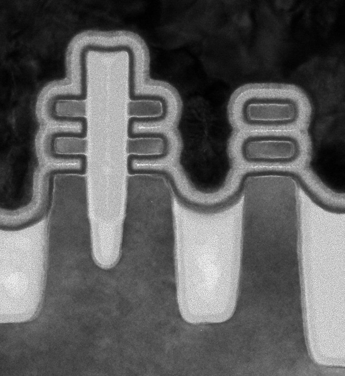 Fig 2 TEM fork and nanosheet structures