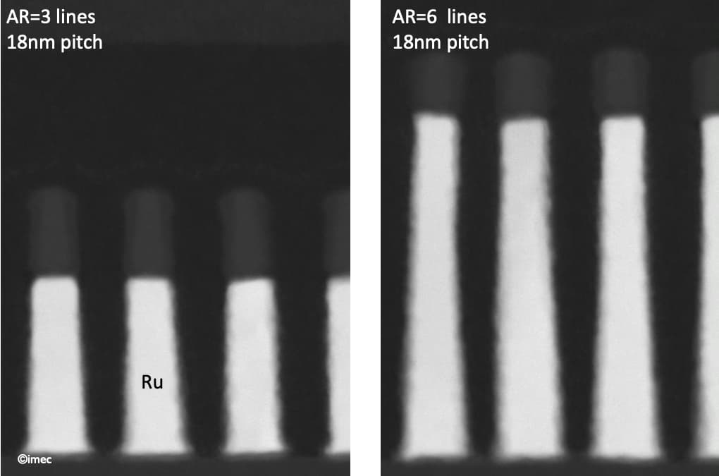 TEM of Ru lines