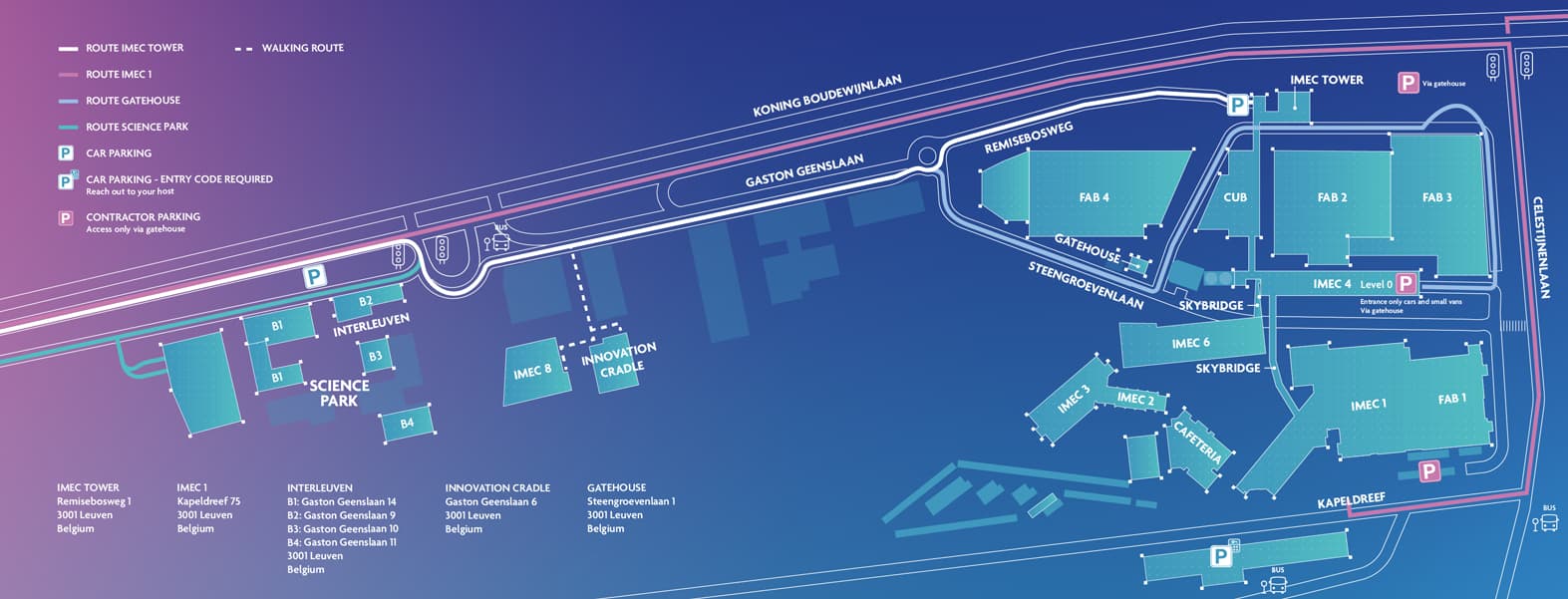 Imec HQ external map
