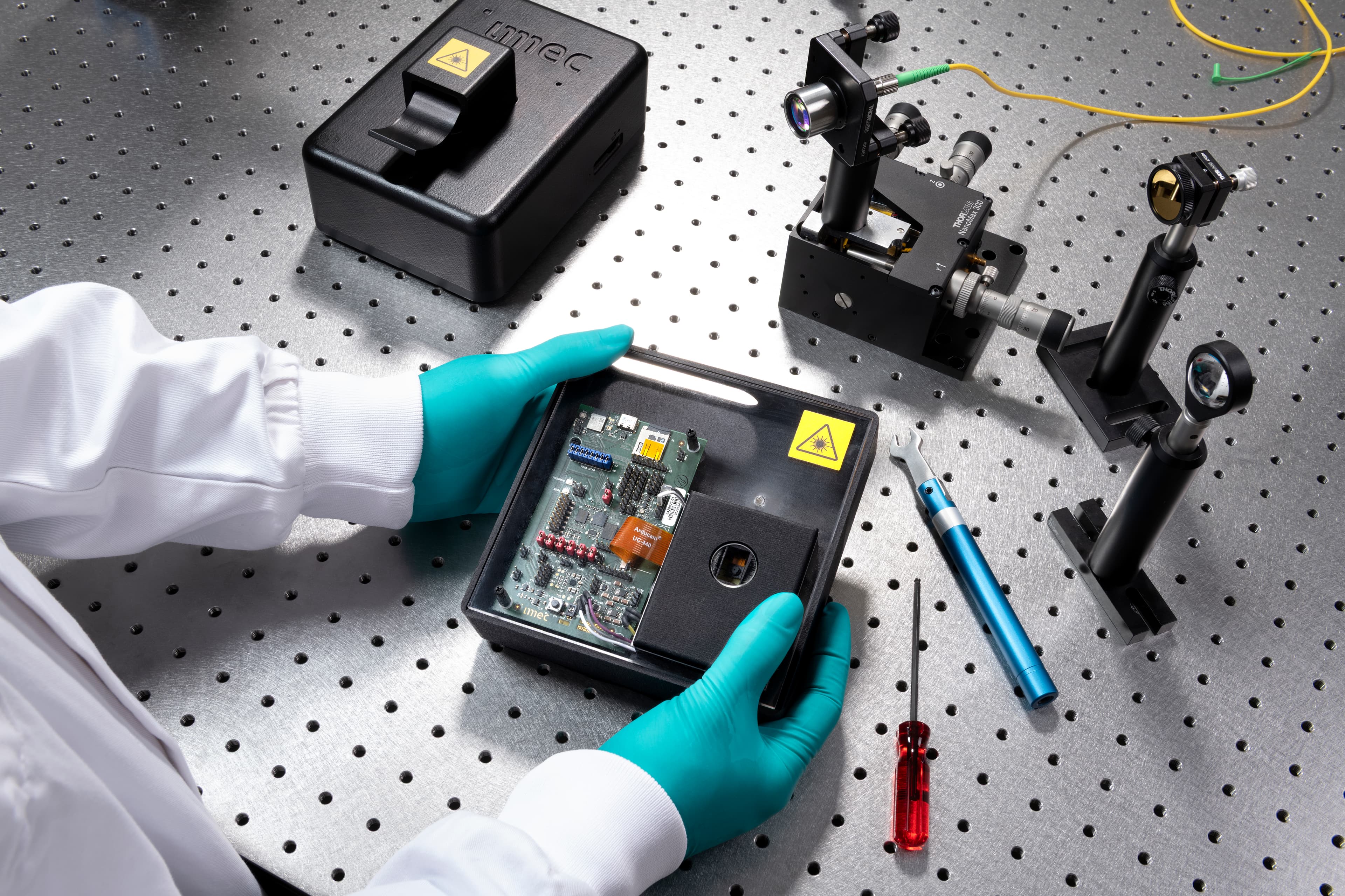 Wearable speckle sensing by imec